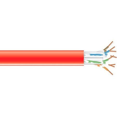 Black Box Cat6A Solid Plenum 1000 Red C6ABC51-RD-1000